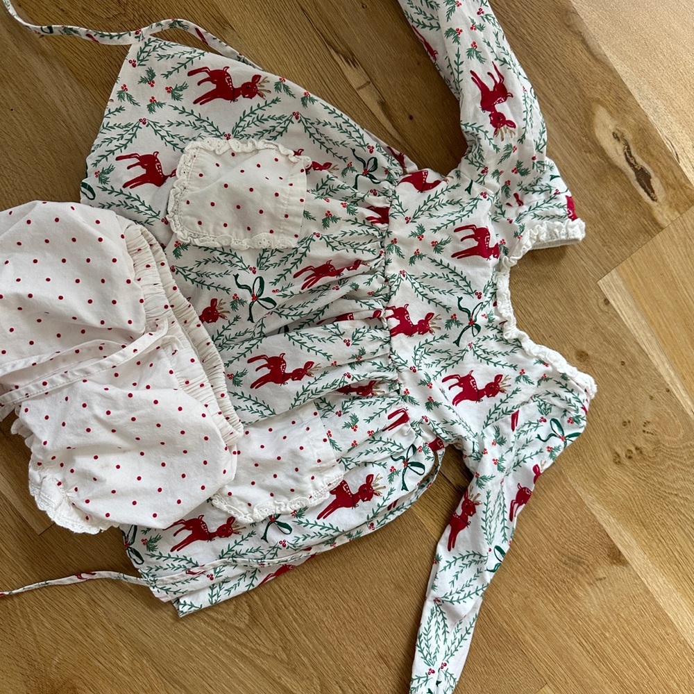 Festive Baby Outfit - Red and White